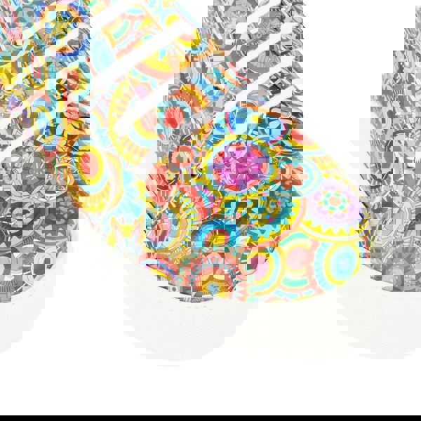 Embassy London Camila High - Signature Print - Women's platform sole leather high-top metallic detail trainer