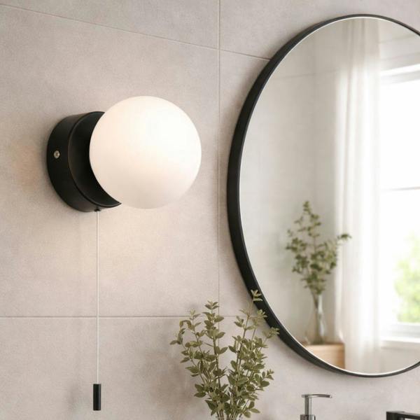 Pagazzi Lighting Toronto Matt Black IP44 Wall Light