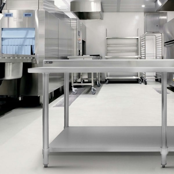Kukoo Commercial Stainless Steel Catering Table - 7ft Wide