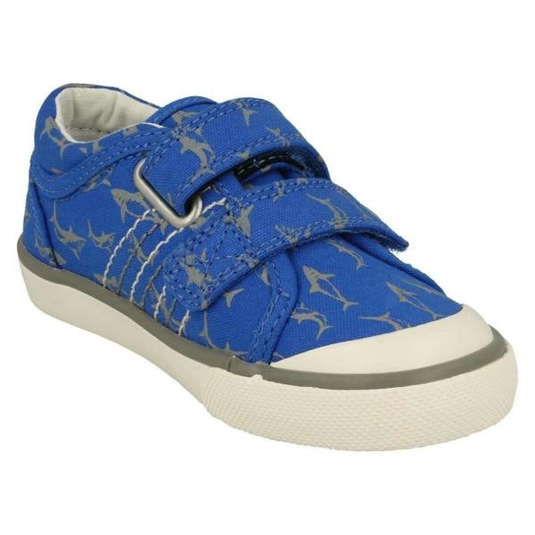 Start-rite Boys Startrite Shark Detailed Canvas Shoes Wave