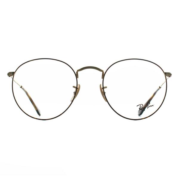 Ray-Ban Glasses Frames RX3447V Round Metal 2945 Havana on Gold Men Women