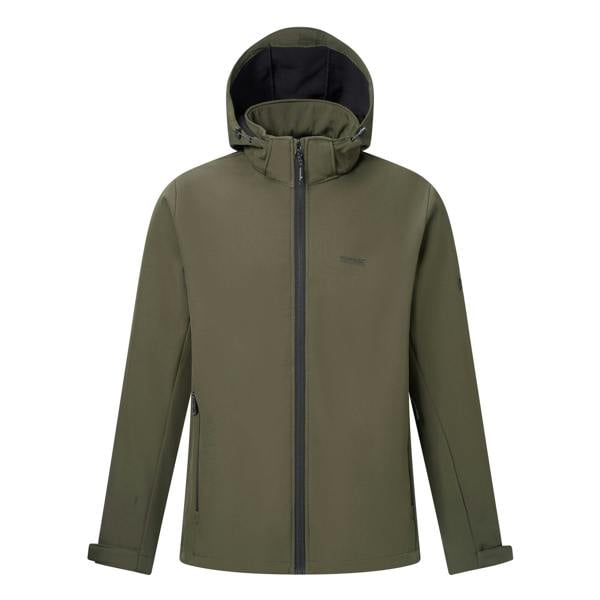 Regatta Mens Denvo Wind Resistant Soft Shell Jacket - Dark Khaki - 