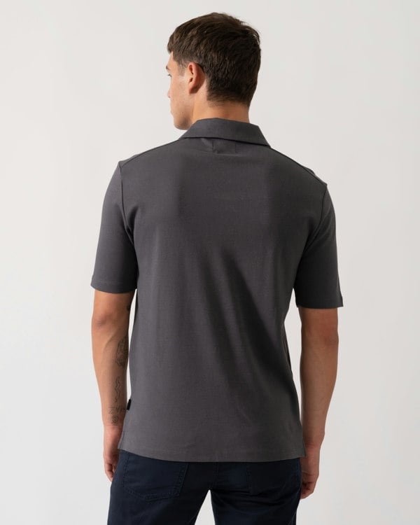 Oliver Sweeney Hunston Mens Short Sleeve Polo Shirt - Slate