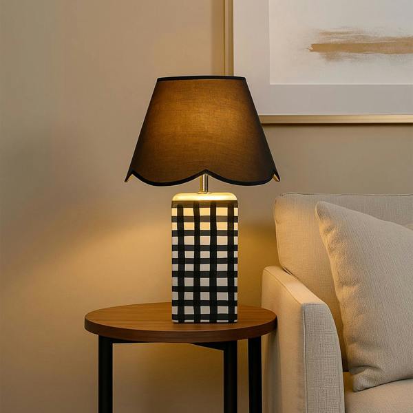 Gingham Table Lamp