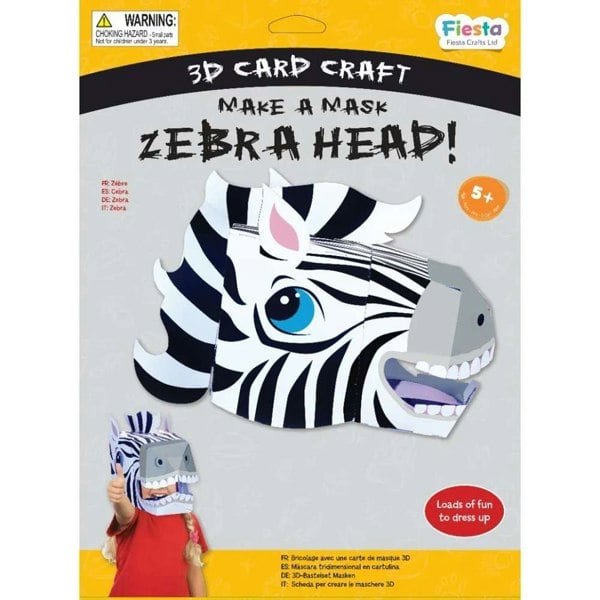 Fiesta Crafts Zebra 3D Mask Card Craft