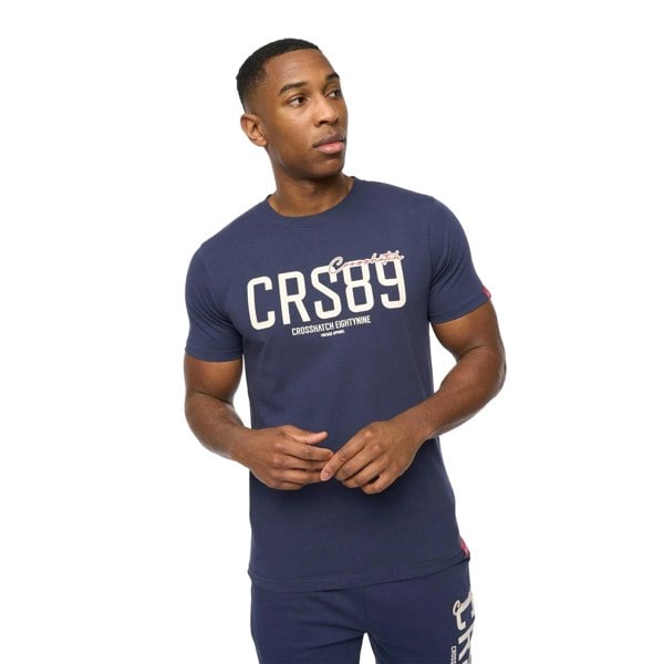 Crosshatch Mens Ellsworth T-Shirt - Navy