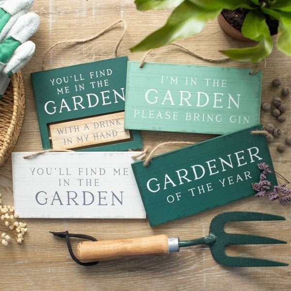 Serano You'll Find Me in the Garden Reversible Hanging Sign