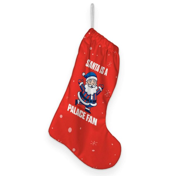 BritishmadeGifts Santa is a Palace Football Fan - Christmas Stocking