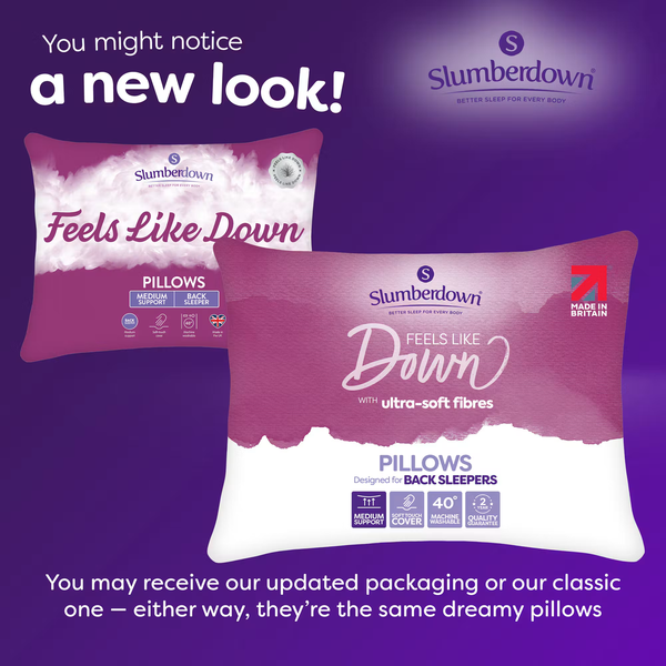 Slumberdown Feels Like Down Medium Support Pillow