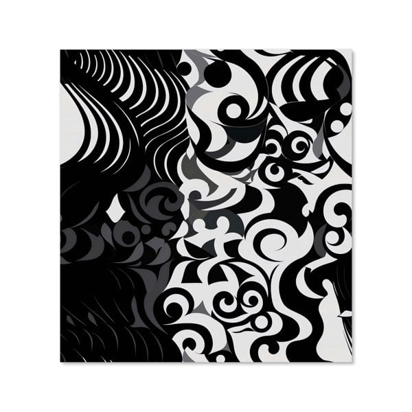 Warren Reed - Designer Black Grey Abstract Kitchen Splashback