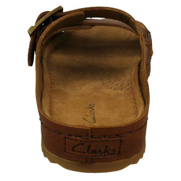 Clarks Ladies Clarks Adjustable Dual Strap Mule Sandals Brookleigh Sun