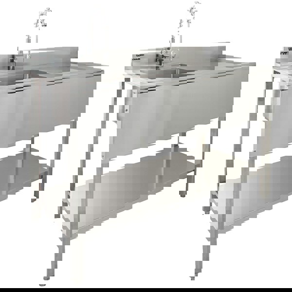 KuKoo Commercial Stainless Steel Sink - Right Hand Drainer