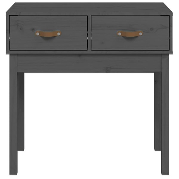 Berkfield Console Table Grey 76.5x40x75 cm Solid Wood Pine