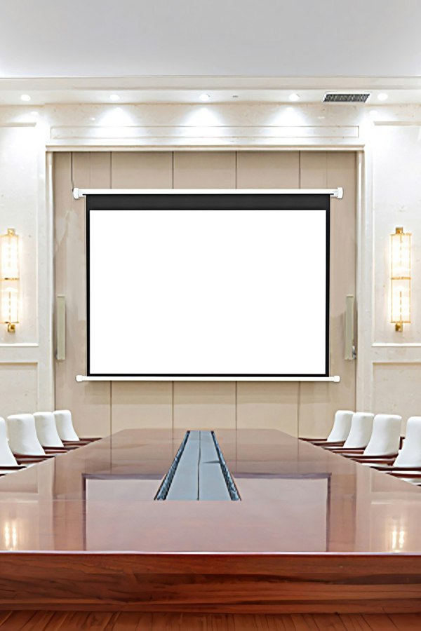 Living and Home 72" Electric Projection Screen With Remote Control