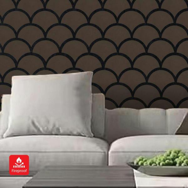 Britwall Modern Fish Scale Pattern Acoustic Wall Panel - PET + MDF Size: 640 x 665 x17 mm (Pack of 4)