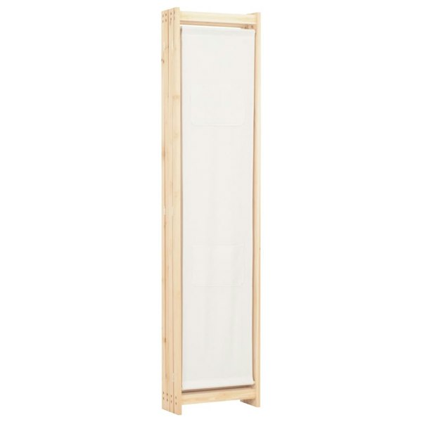 Berkfield 4-Panel Room Divider Cream 160x170x4 cm Fabric