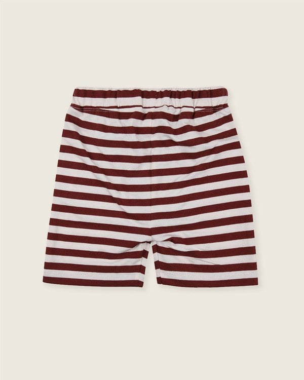 Red Horizontal Stripe Print Shorts - image 4