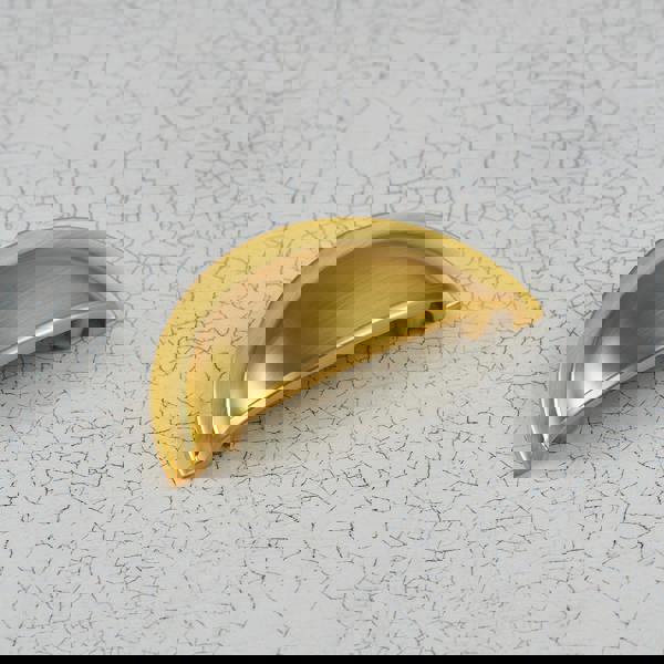 Handle & Home Dark Brass Cup Handle and Coordinating Knobs