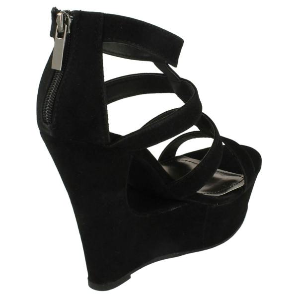 Anne Michelle Ladies Anne Michelle Cut Out Wedge T-Bar Sandals