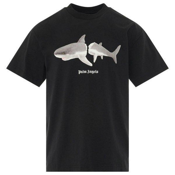 Palm Angels Classic Shark Design T-Shirt - Black