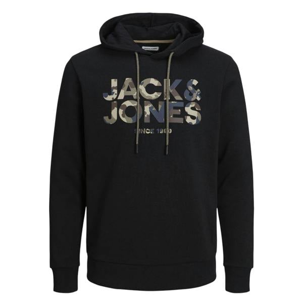 Jack And Jones Mens James Hoodie - Black - 
