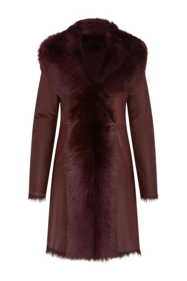 Infinity Leather Womens Toscana Sheepskin Leather Hooded Trench Coat - Coast