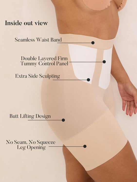Perky Pear 360Sculpt™- Sculpting Shorts- BEIGE
