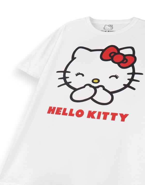 Hello Kitty Womens White Classic Short Sleeved T-Shirt