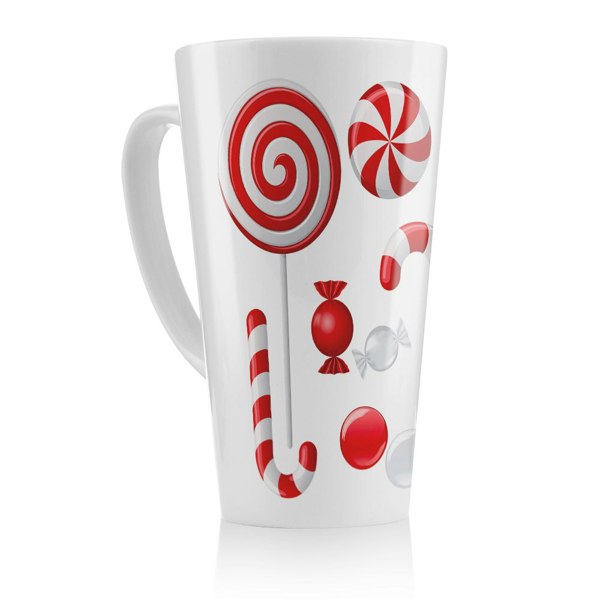Benjamin Tate Design Different Red And White Candies Dining Latte Mug