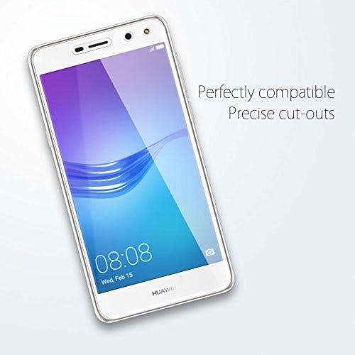 Huawei Y5 2017 Screen Protectors, Tempered Glass Protective Films Invisible Transparent Clear Protection Display Shield for Huawei Y5 2017 - 2 Pack