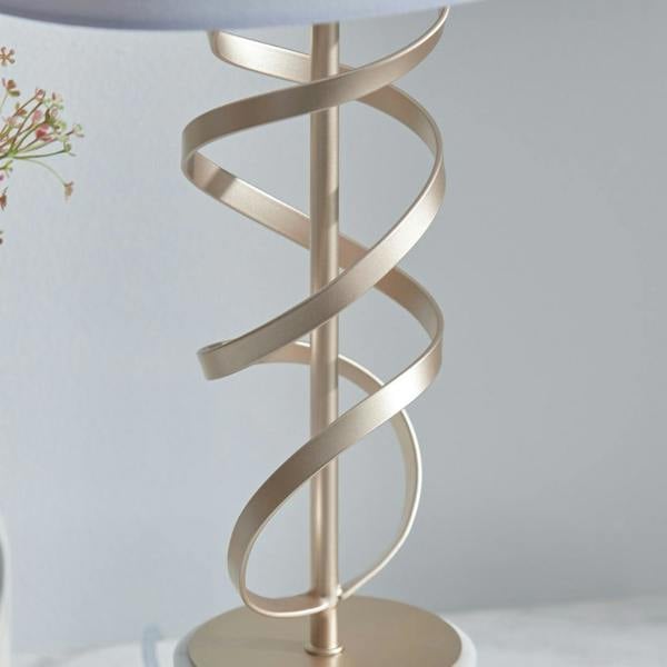 Briar Gold And White Marble Table Lamp