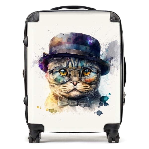 Warren Reed Scottish Fold Cat Splashart Suitcase