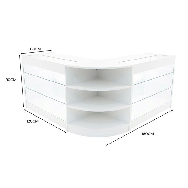 Monstershop Apollo LED Shop Counter Set LM60 & 2 x K1200 - White