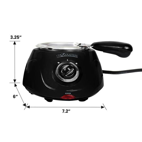 Total Chef Chocolate Melting Pot – 250g Electric Fondue Set with Accessories for Parties & DIY Treats(Black)