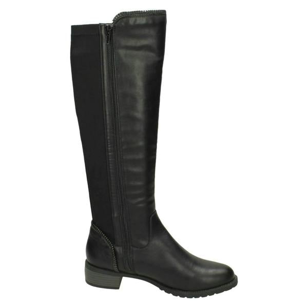 Spot On Ladies Spot On Mid Heel Calf Boots F50868