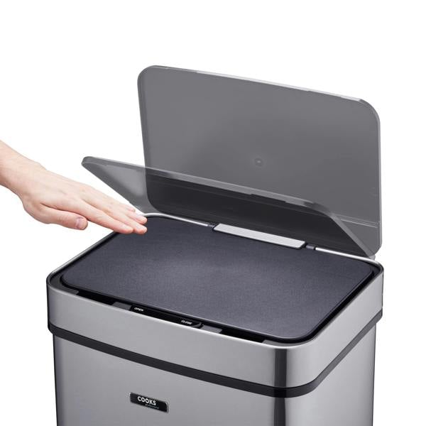 Cooks Professional 75L Sensor Recycling Bin with Food Caddy | Silver