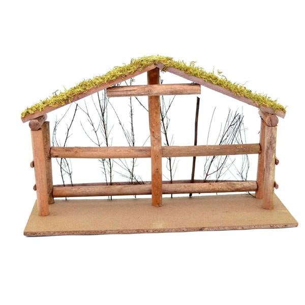 11cm Handmade Wooden Nativity Scene Stable Decoration for Indoor Christmas Displays image 2