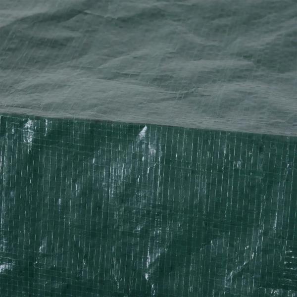 Dark green close-up of protective cover fabric with water-beading finish.