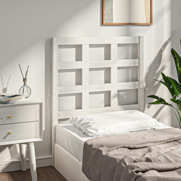 Berkfield Bed Headboard White 80.5x4x100 cm Solid Wood Pine