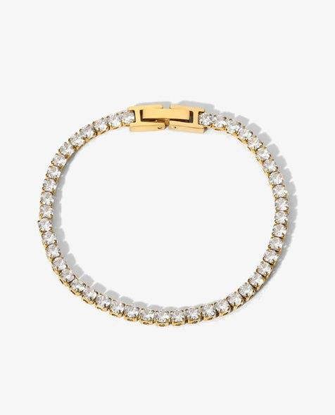 Elk & Bloom 14K Gold Solitaire Tennis Bracelet