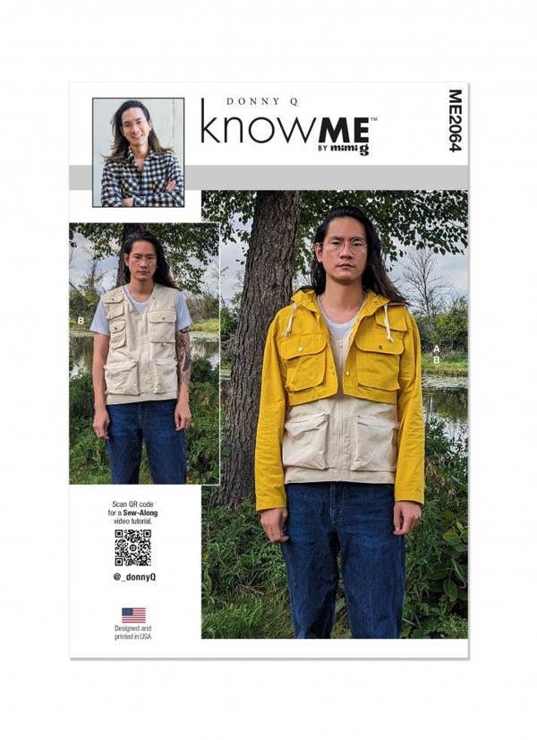 Know Me Sewing Pattern 2064, Jackets, Coats, Waistcoats for Men, AA (34-36-38-40-42) - Intermediate