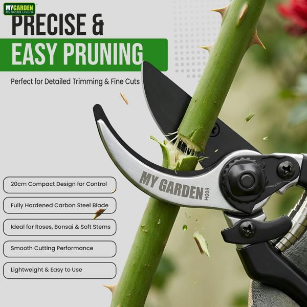 My Garden Outdoor Living My Garden Hedge Shears & Pruner Set - Secateurs with Sharp Blades, Soft Grip Handles Gardening Clipper for Shrubs & Bonsai