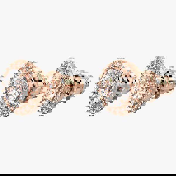 Swarovski Constella Rose Gold-Plated Halo Stud Earrings 5636275