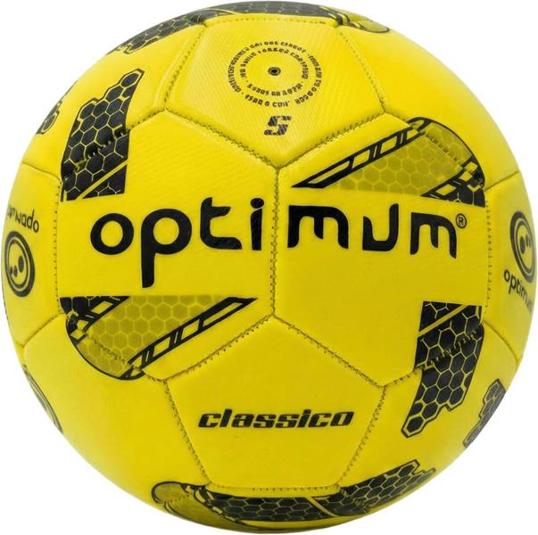 Optimum Classico Football in Fluro Yellow, size 5 match and training ball