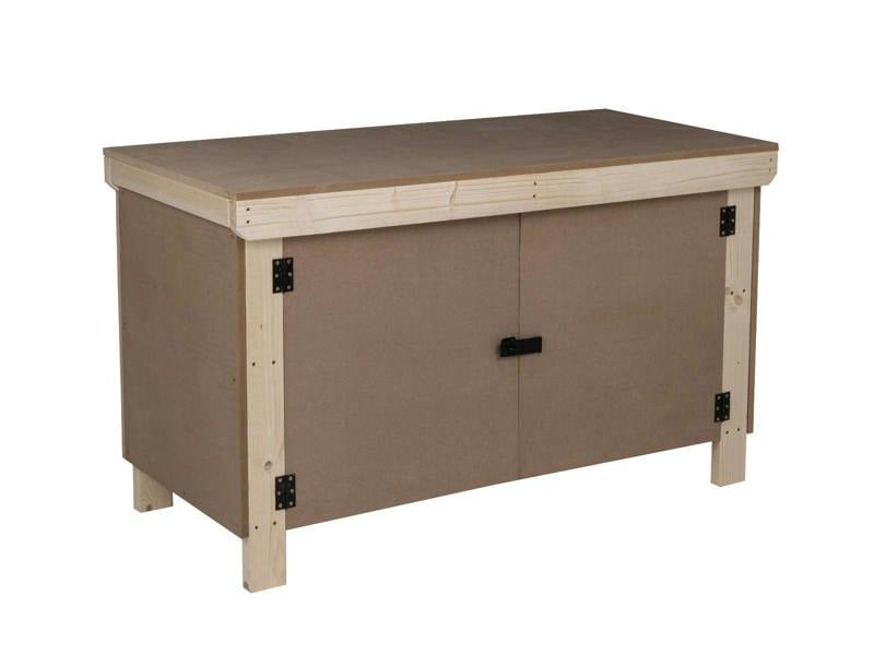 Arbor Garden Solutions Wooden MDF Top Workbench With Lockable Cupboard (V.9)