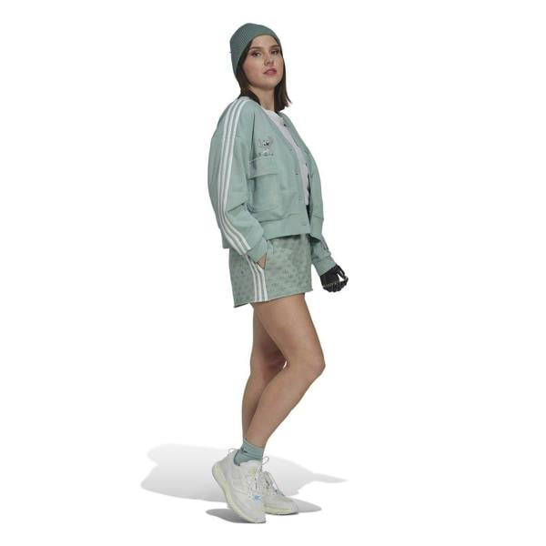 Adidas Womens/Ladies Stitch Sweat Shorts - Green - 