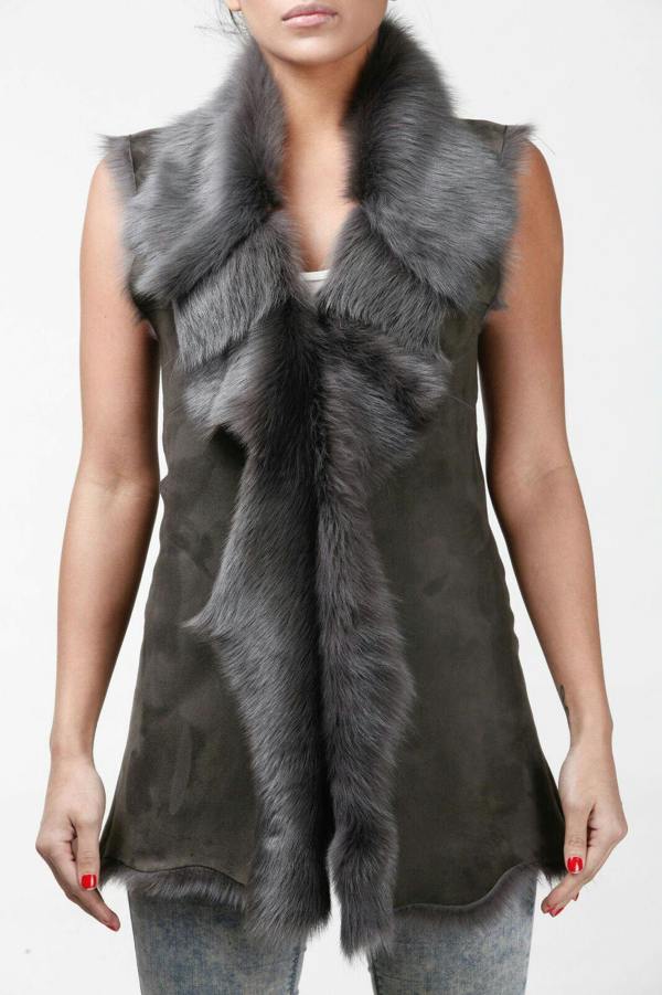 Infinity Leather Women's Toscana Sheepskin Long Gilet-Sorocaba