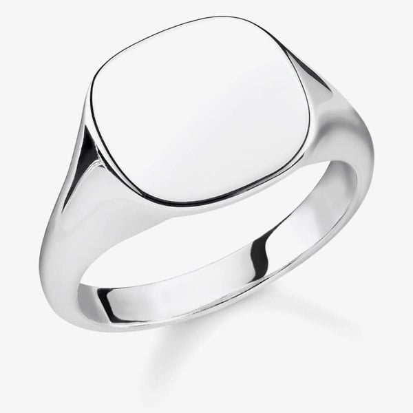 THOMAS SABO Sterling Silver Classic Square Shaped Signet Ring TR2248-001-21
