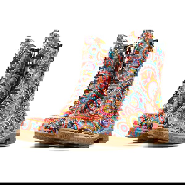 Embassy London Traveller - Signature - Women's higher shaft leather boot with laces and zip