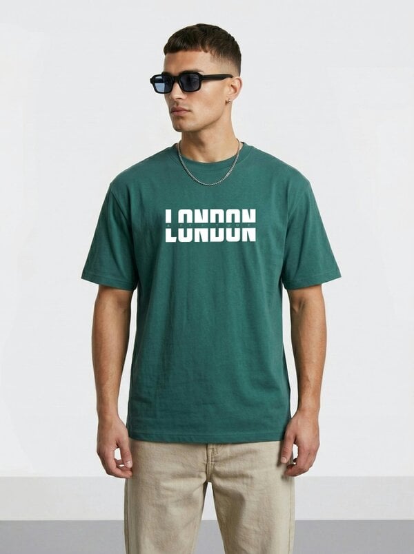 London Attitude Essential Split Graphic Premium Organic Cotton T-Shirt